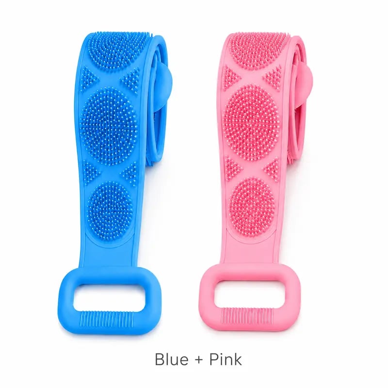 Long Silicone Shower Back Scrubber Strap