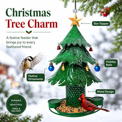 🎄Christmas Tree Bird Feedera🐦Festive Backyard Holiday Decor✨