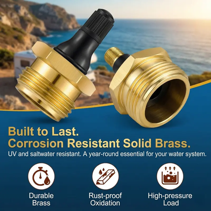 Brass RV Blow Out Plugs with Drain Valve