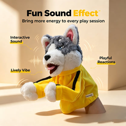 Hand Puppets - Boxing Puppets, Kung Fu Animal Toys Husky Gloves, Birthday Party Pet Toys, Funny Gifts for Small Dogs and Cats to Play with