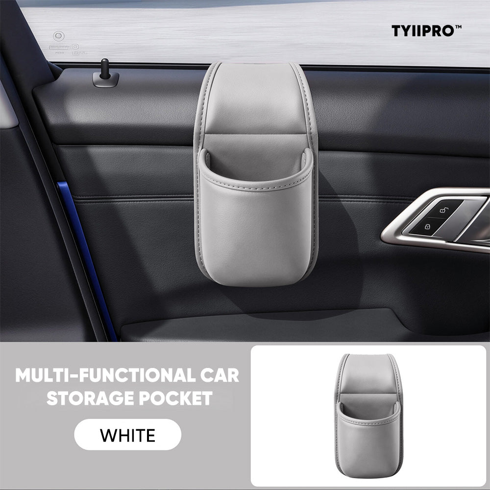 TYIIPRO™ Multifunctional Car Door Storage Pocket – Easy Adhesive Installation with Soft Flannel Lining & Residue-Free Adhesive
