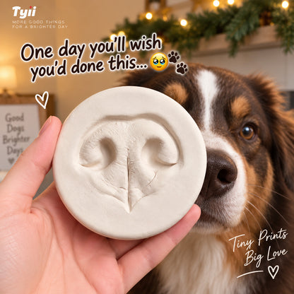 TYII™ Personalized Dog Nose Print Keepsake Ornament – Custom Pet Photo Memorial Christmas Ornament for Dog Lovers