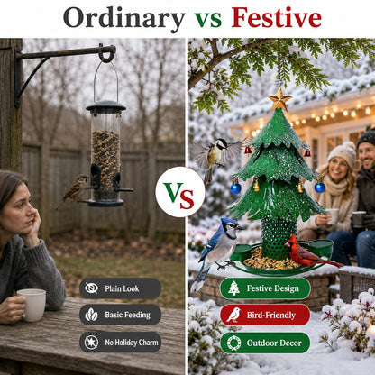 🎄Christmas Tree Bird Feedera🐦Festive Backyard Holiday Decor✨