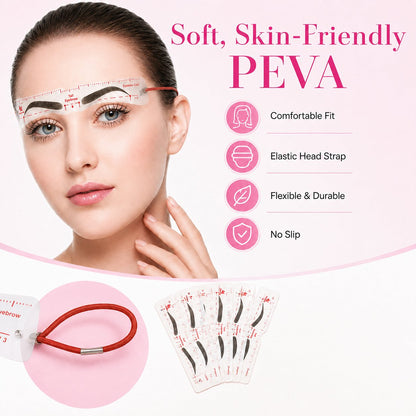 Eyebrow Stencil, 24 Eyebrow Shaper Kit, Reusable Eyebrow Template With Strap, 3 Minutes Makeup