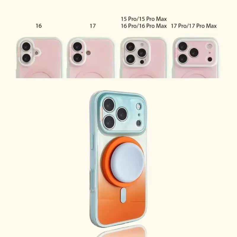 TYIIPRO™ Magnetic Gradient Phone Case with Liquid Stand for iPhone