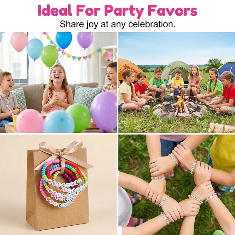 ✨🌈Pack of 25 Welcome BeadBracelets - StrengthenClassroom Friendship & SpreadWarm Kindness!