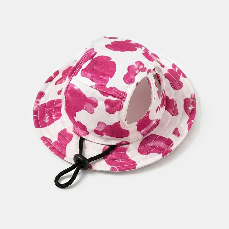 🐾 Cute Printed Pet Bucket Hat, Breathable Sun Cap Fits Dogs & Cats
