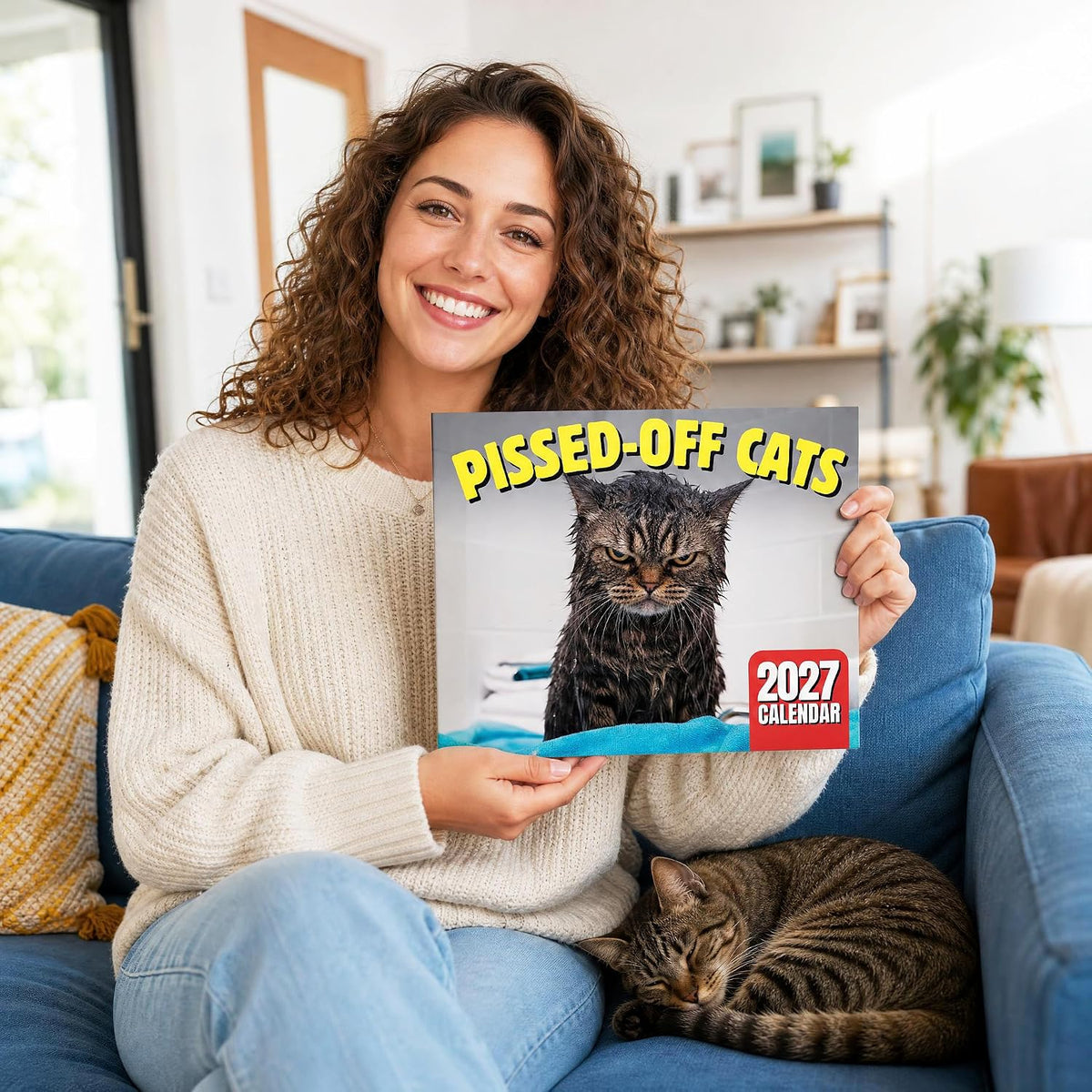 PISSED-OFF CATS 2027 Wall Calendar - Funny Gift for Cat Lovers