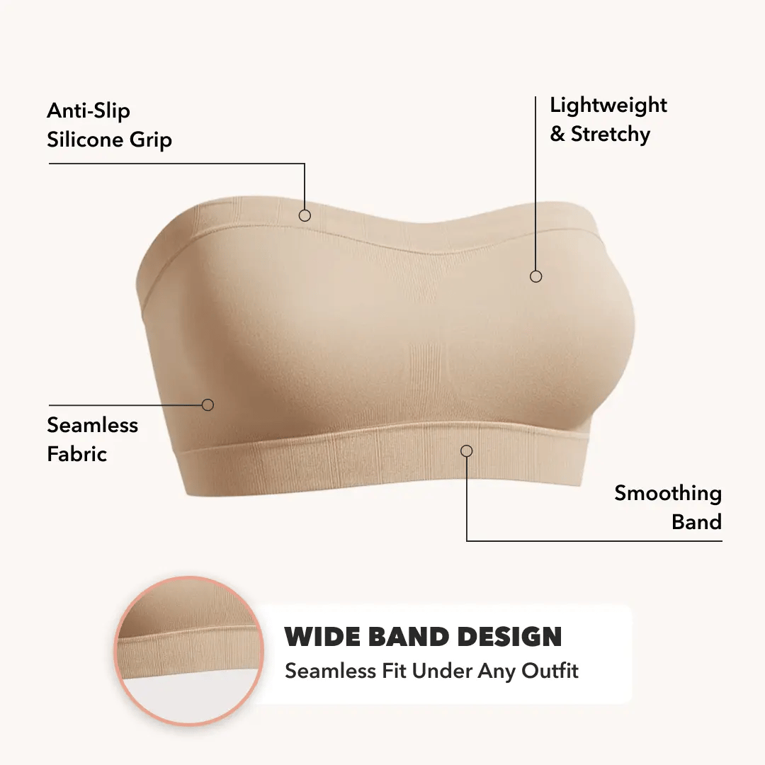 👙Women's Wireless Bandeau Bra with Removable Straps