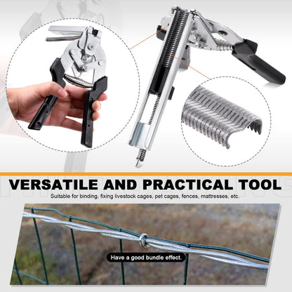 TYIIPRO™ M-Type Hog Ring Pliers Kit – Semi-Automatic Spring-Loaded Fence & Cage Repair Tool