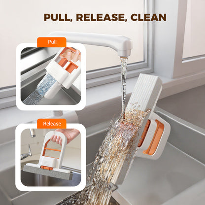 🧼 Foldable Mini Mop — No-Mess Squeeze, Wipes Any Surface