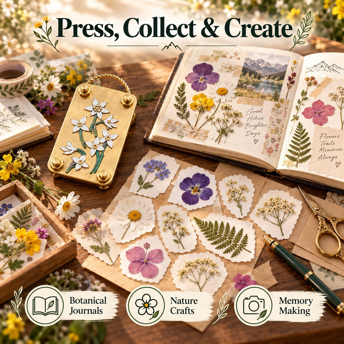 Mini Flower Press | Small Portable Pocket Press