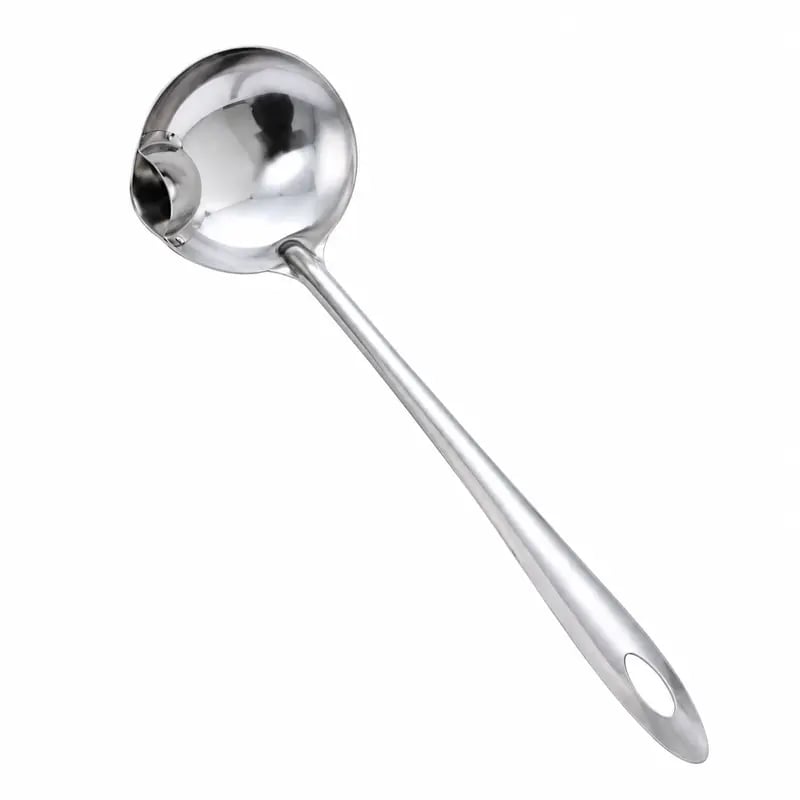 2 Counts, Stainless Steel Oil Separator Soup Ladle