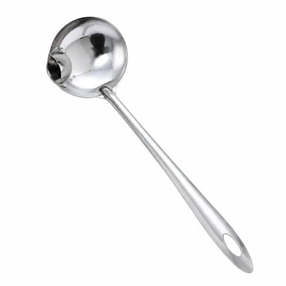 2 Counts, Stainless Steel Oil Separator Soup Ladle