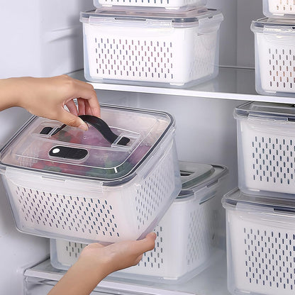 Fruit & Vegetable Storage Containers with Removable Colander
