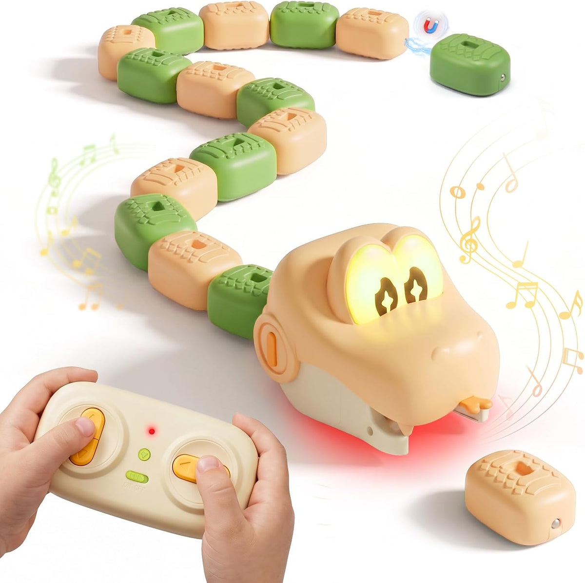Magnetic RC Snake Game – Remote Control Hungry Snake Toys for Kids