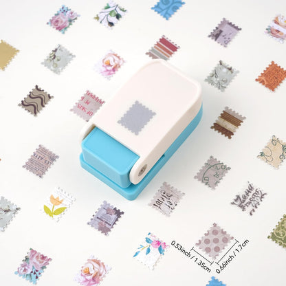 Mini Stamp Paper Punch – Postage Stamp Edge Craft Cutter for Scrapbooking & DIY