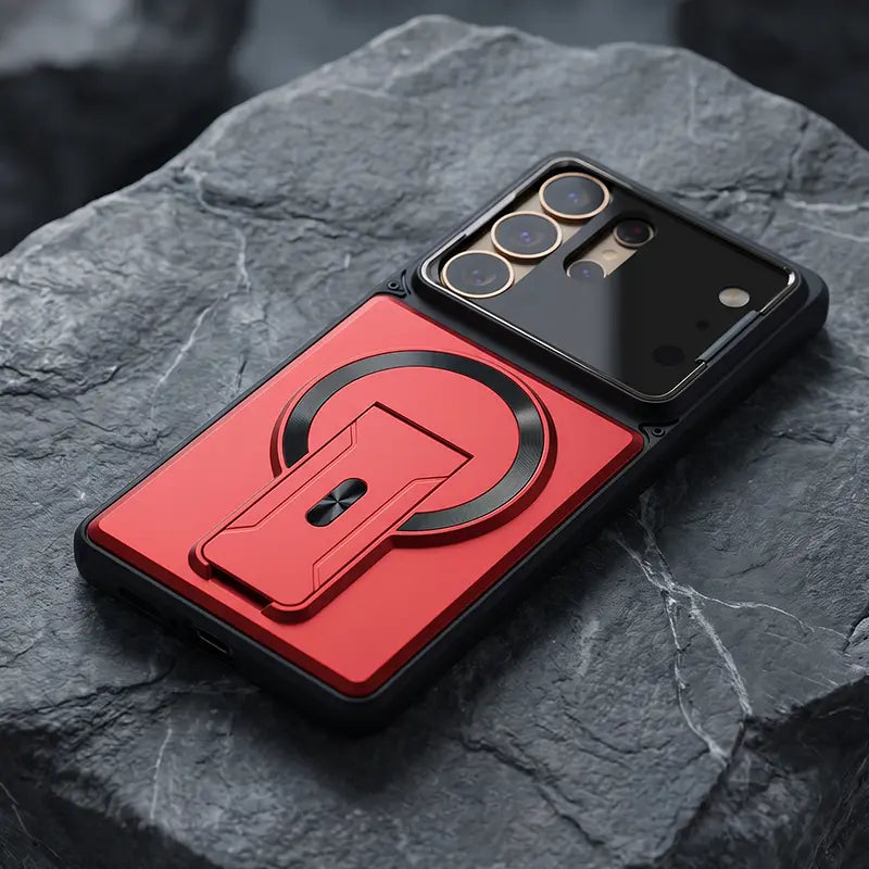 TYIIPRO™ Magnetic Kickstand Phone Case for Samsung Galaxy S Series – Shockproof Slim Case with Camera Lens Protection & Hidden Stand