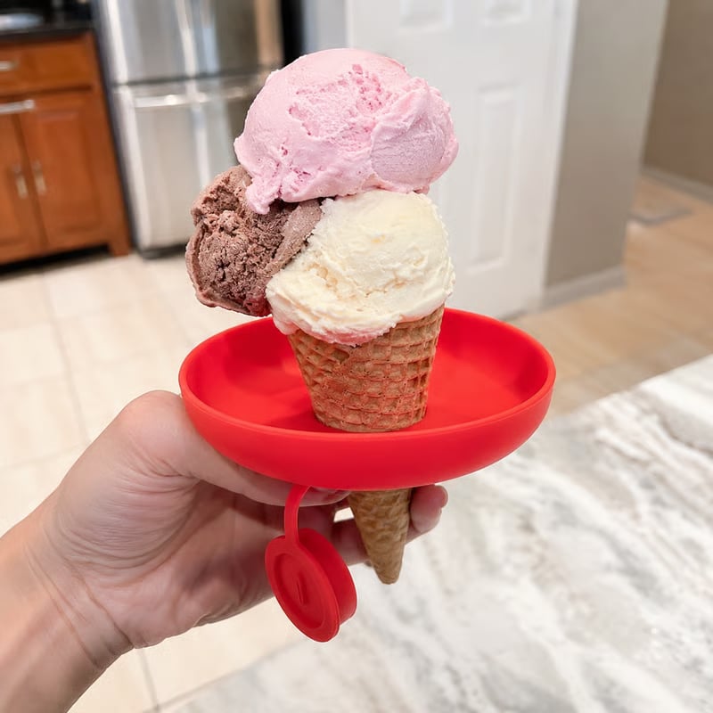 4PCS Silicone Ice Pop Holder - Drip Catcher for Frozen Treats - Dishwasher Safe Summer Kids and Toddler Essentials