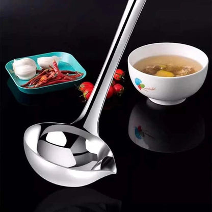 2 Counts, Stainless Steel Oil Separator Soup Ladle