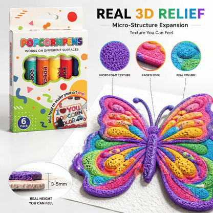 🖍️ Magic Puffy Bubble Pens – Heat-Activated 3D Art Markers for Kid