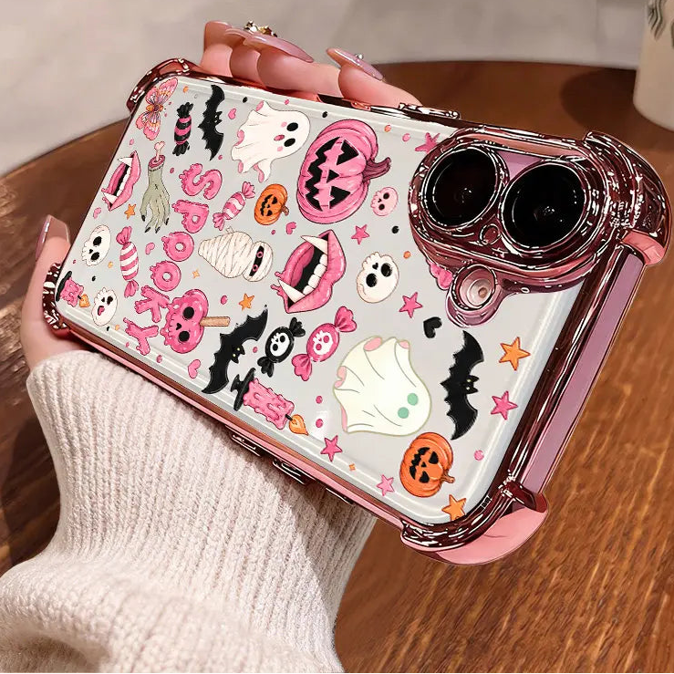 🎃TYIIPRO™ Halloween Candy Ghost Phone Case – Cute Pumpkin & Ghost Design, Shockproof Magnetic Case