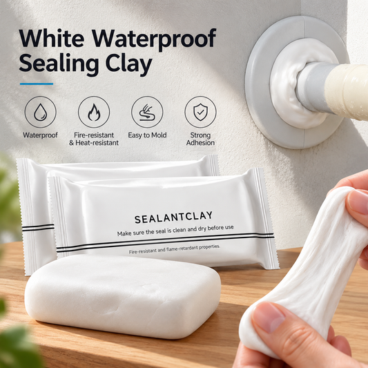 White Waterproof Sealing Clay – Moldable Sealant Putty for Home Repairs