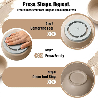Pottery Foot Ring Tool Set