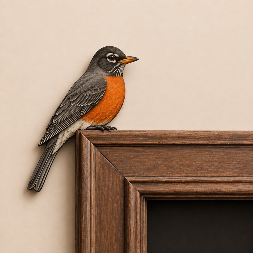 🐦 Bird Wooden Door Topper – Decorative Bird & Christmas Door Accent