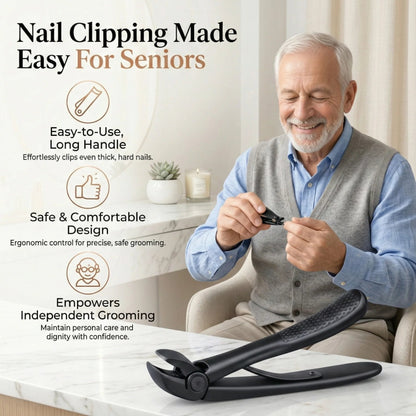 TYIIPRO™ Nail Clipper for Seniors, Wide Jaw Long Handle Clipper for Thick Nails