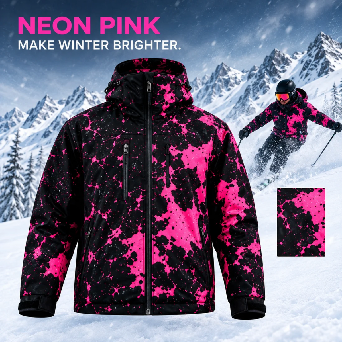 TYII™ Men’s Heat-Reactive Color-Changing Jacket – Waterproof Windbreaker
