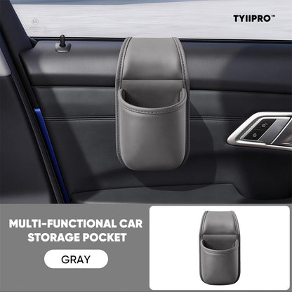 TYIIPRO™ Multifunctional Car Door Storage Pocket – Easy Adhesive Installation with Soft Flannel Lining & Residue-Free Adhesive