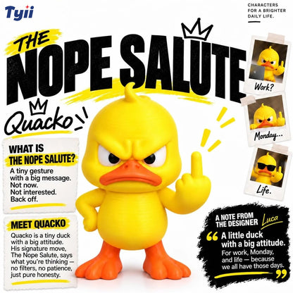 TYII™ Funny Angry Duck Figurine