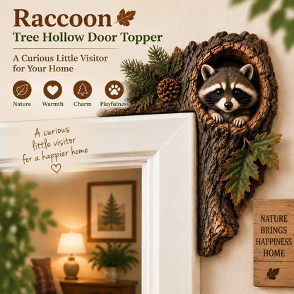 Chipmunk Tree Hollow Door Topper | Woodland Animal Doorway Decor For Cozy Nature Homes