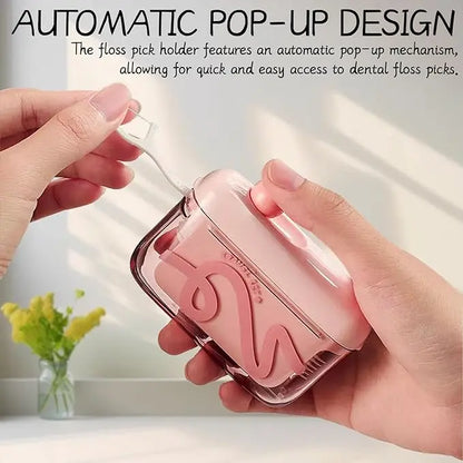 Travel-sized Storage Case with 50 Dental Floss Picks