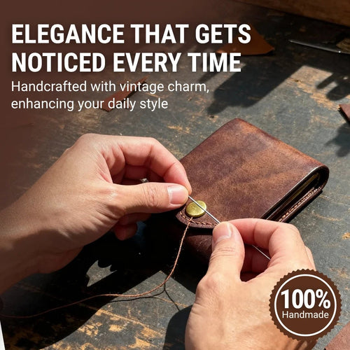 Tyiipro™ Vintage Leather Wallet with Pen Slot