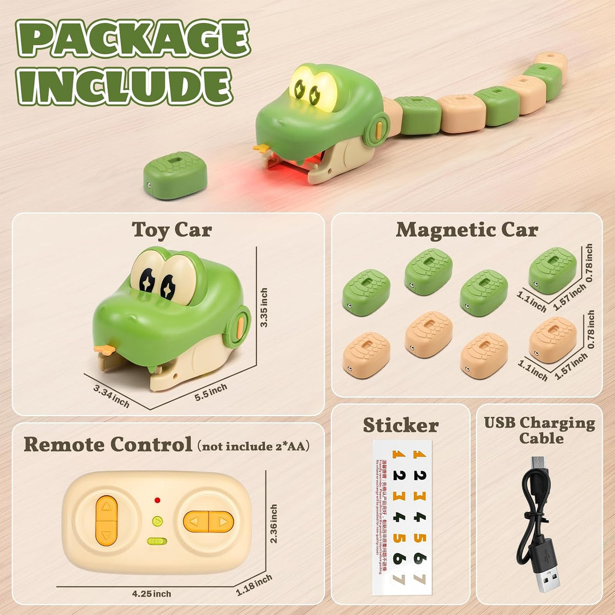 Magnetic RC Snake Game – Remote Control Hungry Snake Toys for Kids