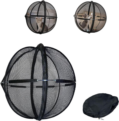 TYII™ 360° Rolling Cat Playpen – Portable Pop-Up Outdoor Cat Enclosure, Foldable Mesh Catio Ball for Indoor & Outdoor Play