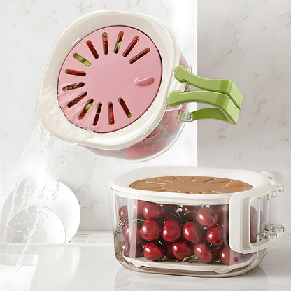 🥬 Tyiipro™  3-in-1 Fruit & Vegetable Washing Bowl with Strainer