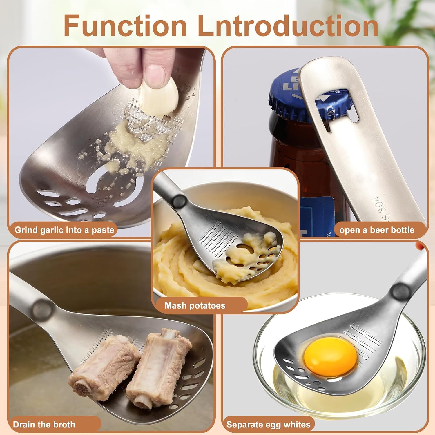 304 Stainless Steel Multi‑Purpose Kitchen Spoon 🥄 - image 8