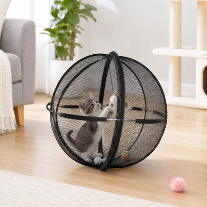 TYII™ 360° Rolling Cat Playpen – Portable Pop-Up Outdoor Cat Enclosure, Foldable Mesh Catio Ball for Indoor & Outdoor Play