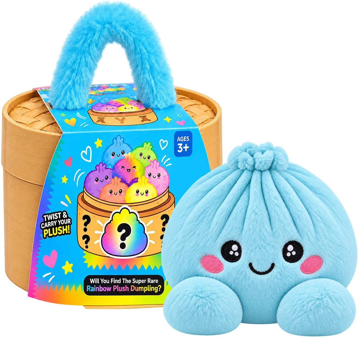 TYII™ Mystery Plush Dumpling – Surprise Collectible Soft Toy with Steamer Basket Gift Box