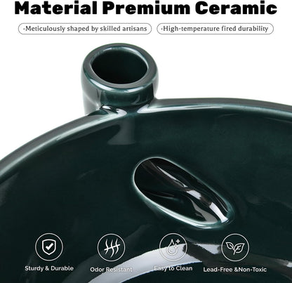 Handmade Ceramic Vortex Berry Washing Bowl – Self-Flowing Fruit Washer & Colander