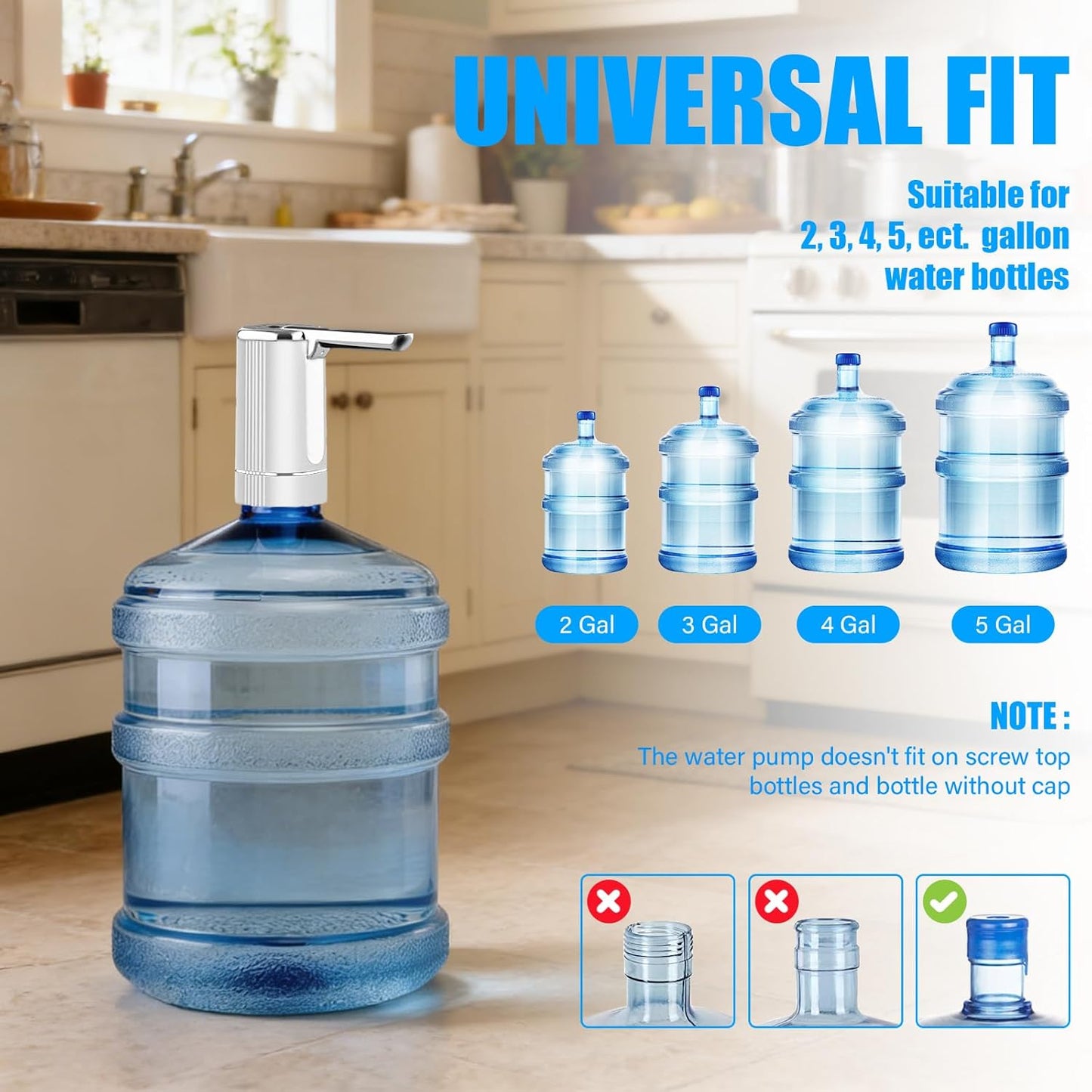 Tyiipro™ Cordless USB-C Water Bottle Pump