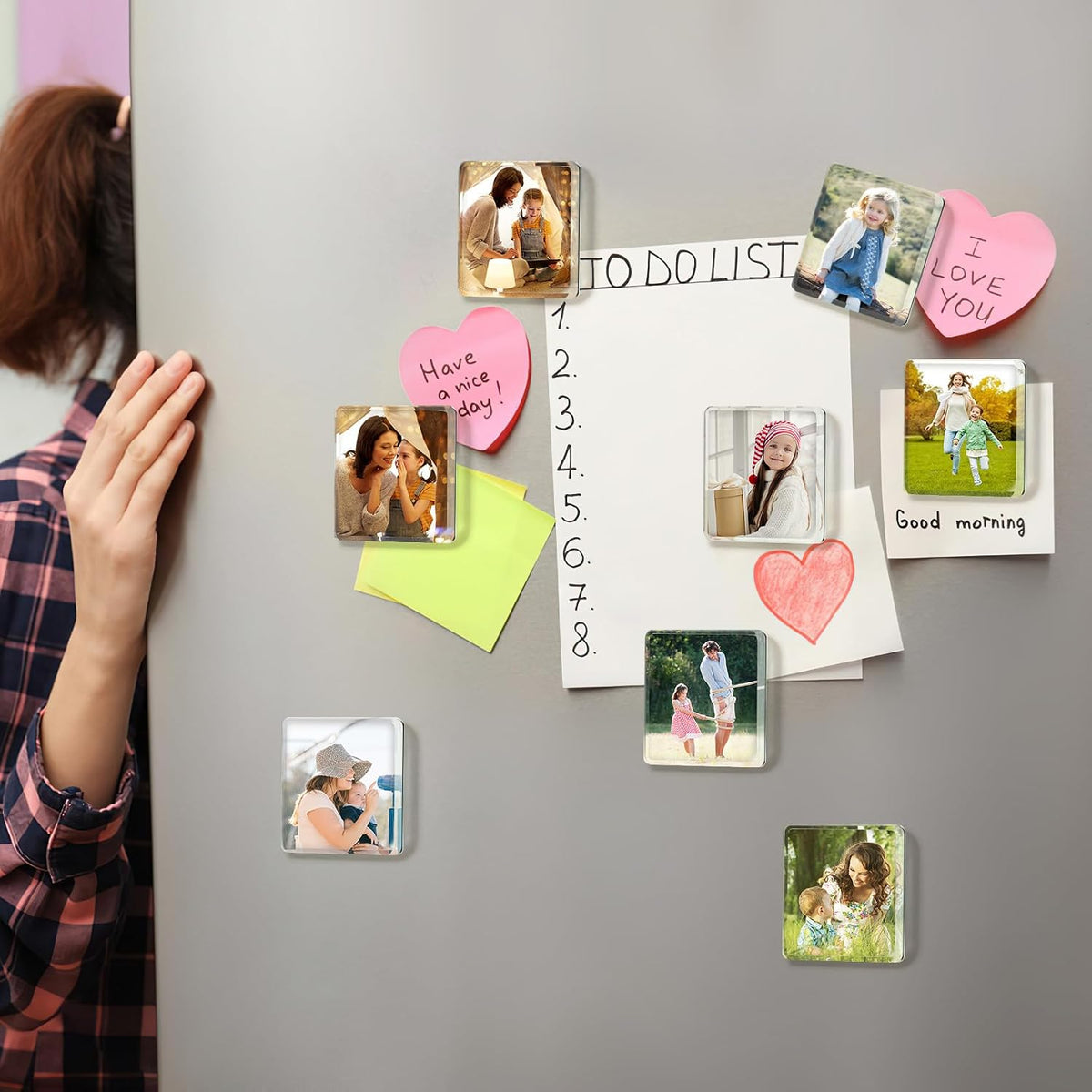 DIY Fridge Magnet Kit – Clear Acrylic Magnetic Pieces for Photos & Crafts