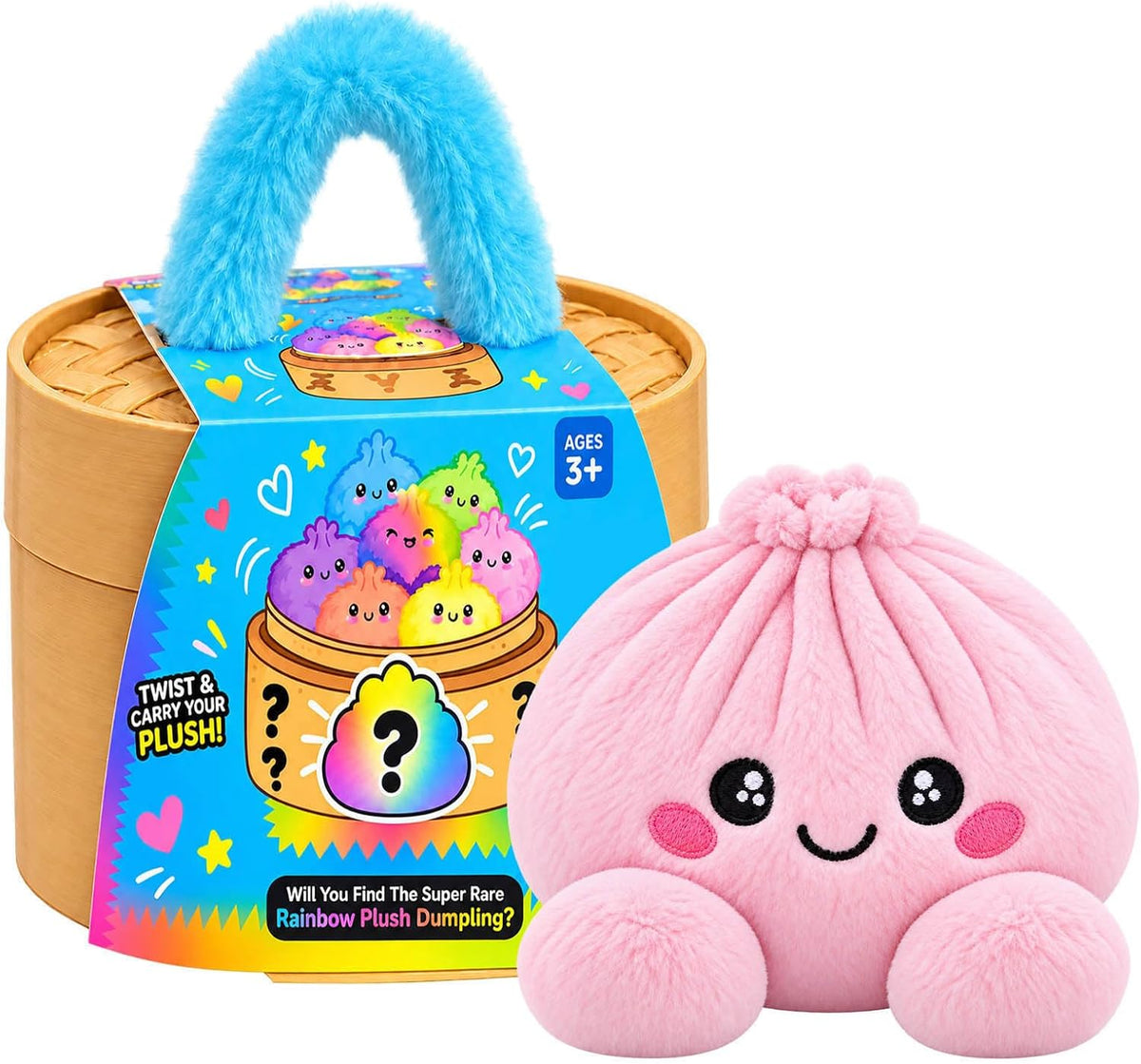 TYII™ Mystery Plush Dumpling – Surprise Collectible Soft Toy with Steamer Basket Gift Box