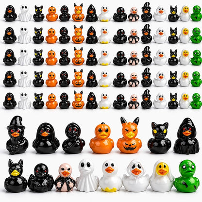 🎃 50PCS Mini Halloween Resin Ducks – 15 Spooky-Cute Styles