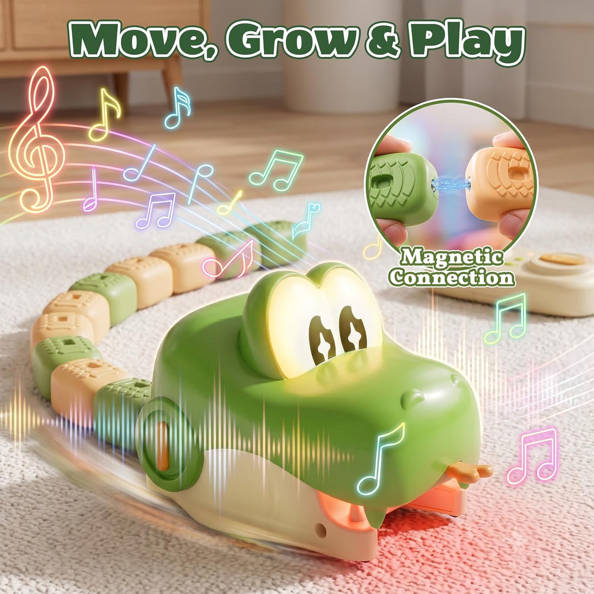 Magnetic RC Snake Game – Remote Control Hungry Snake Toys for Kids