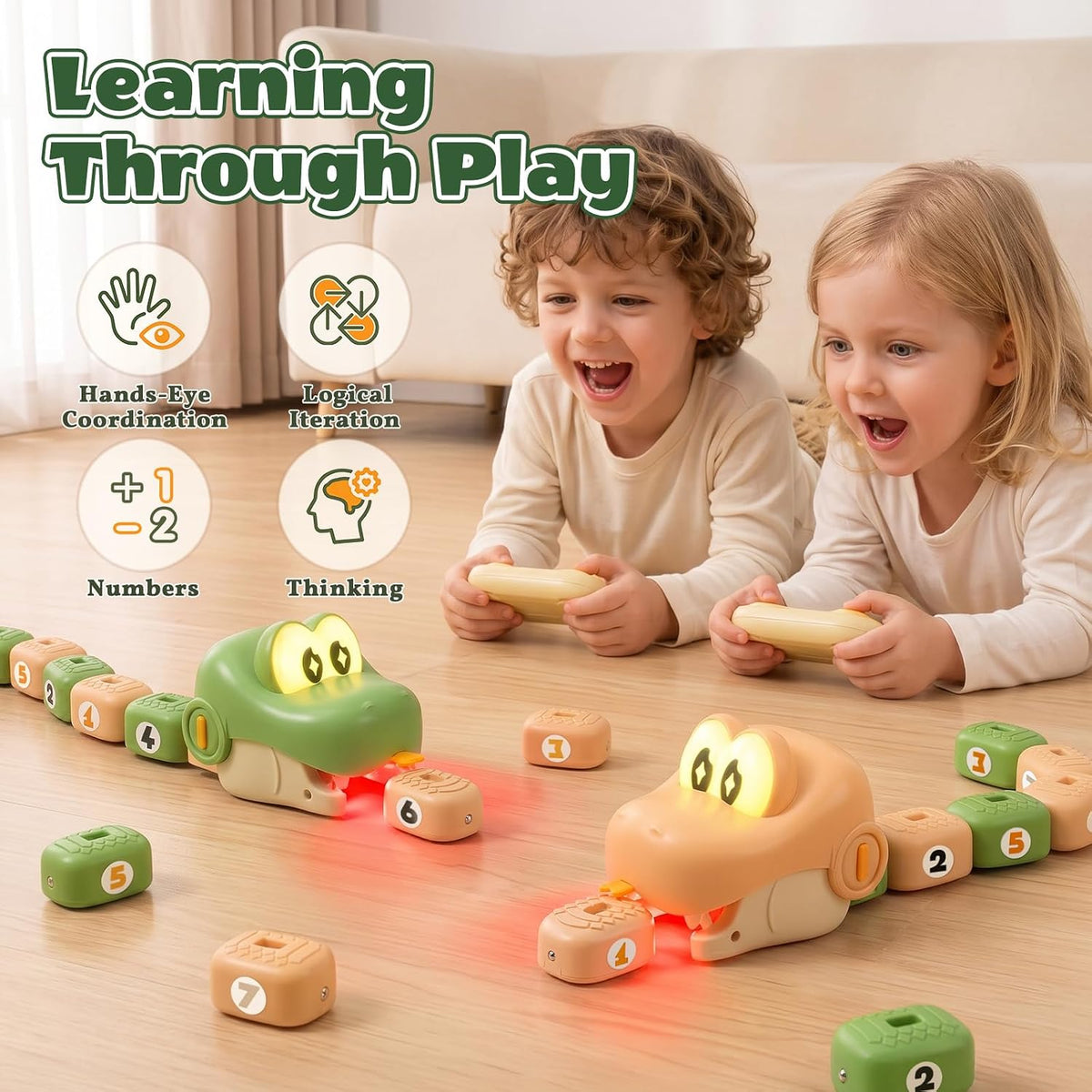 Magnetic RC Snake Game – Remote Control Hungry Snake Toys for Kids