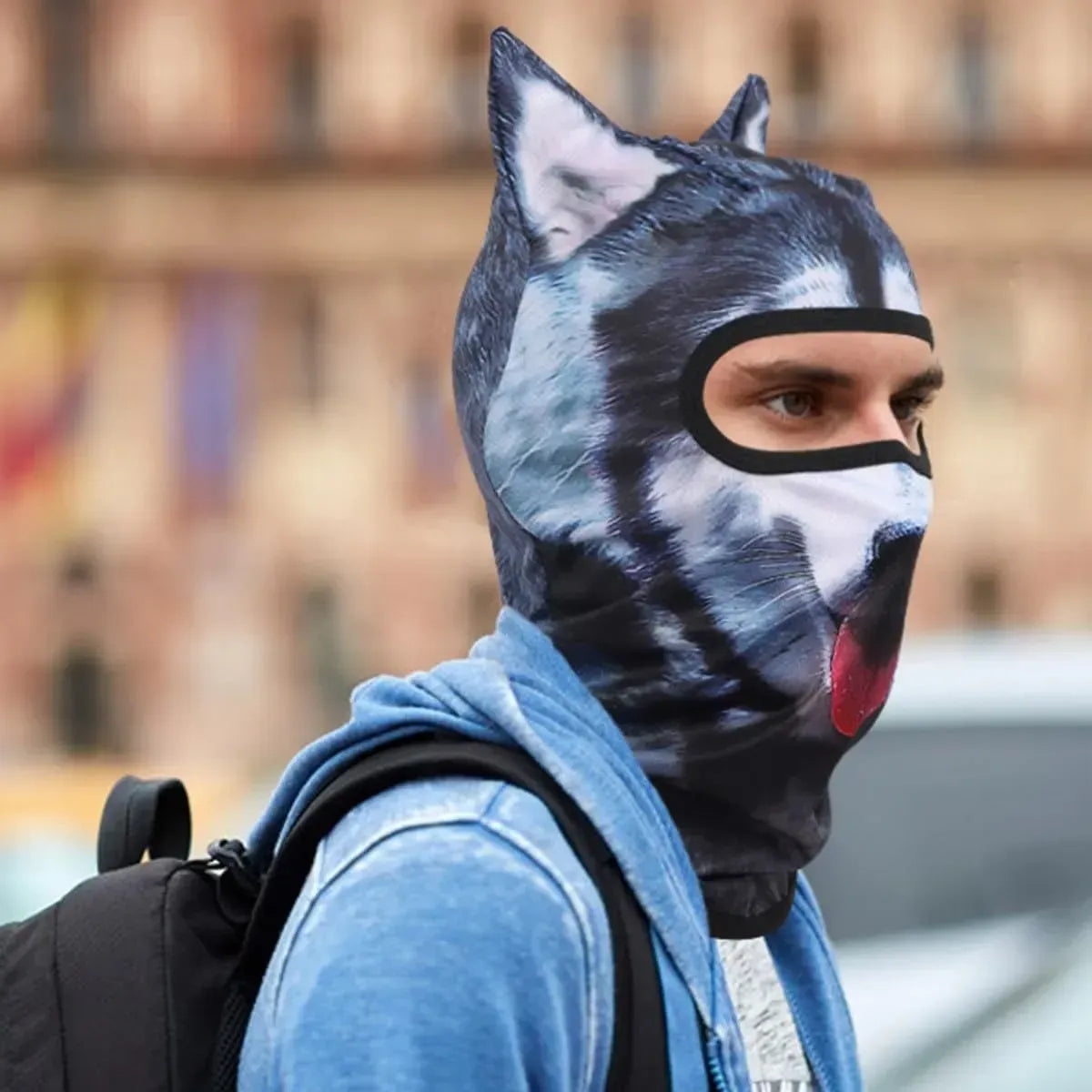 3D Animal Balaclava with Ears | Halloween Face & Neck Hood